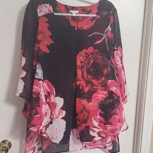 Floral Chiffon Women's Top